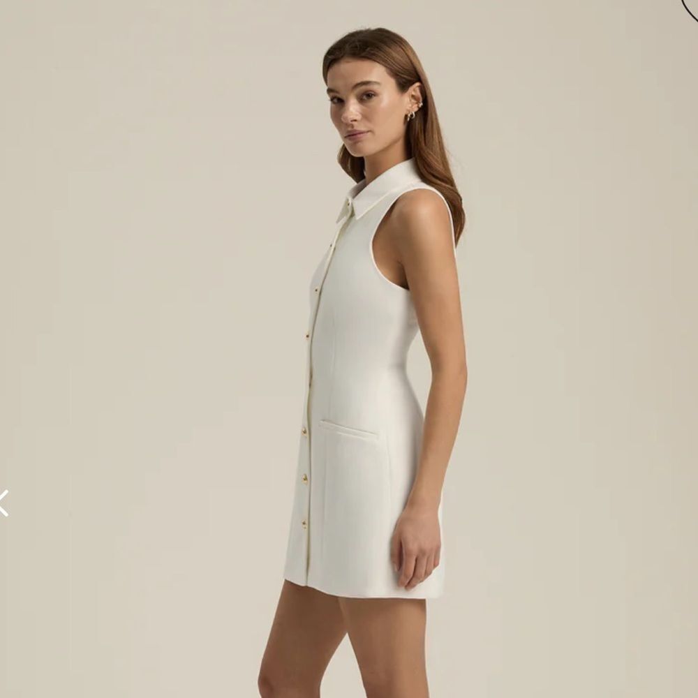 FAVORITE DAUGHTER uptown girl mini dress in ivory - Picture 2 of 8